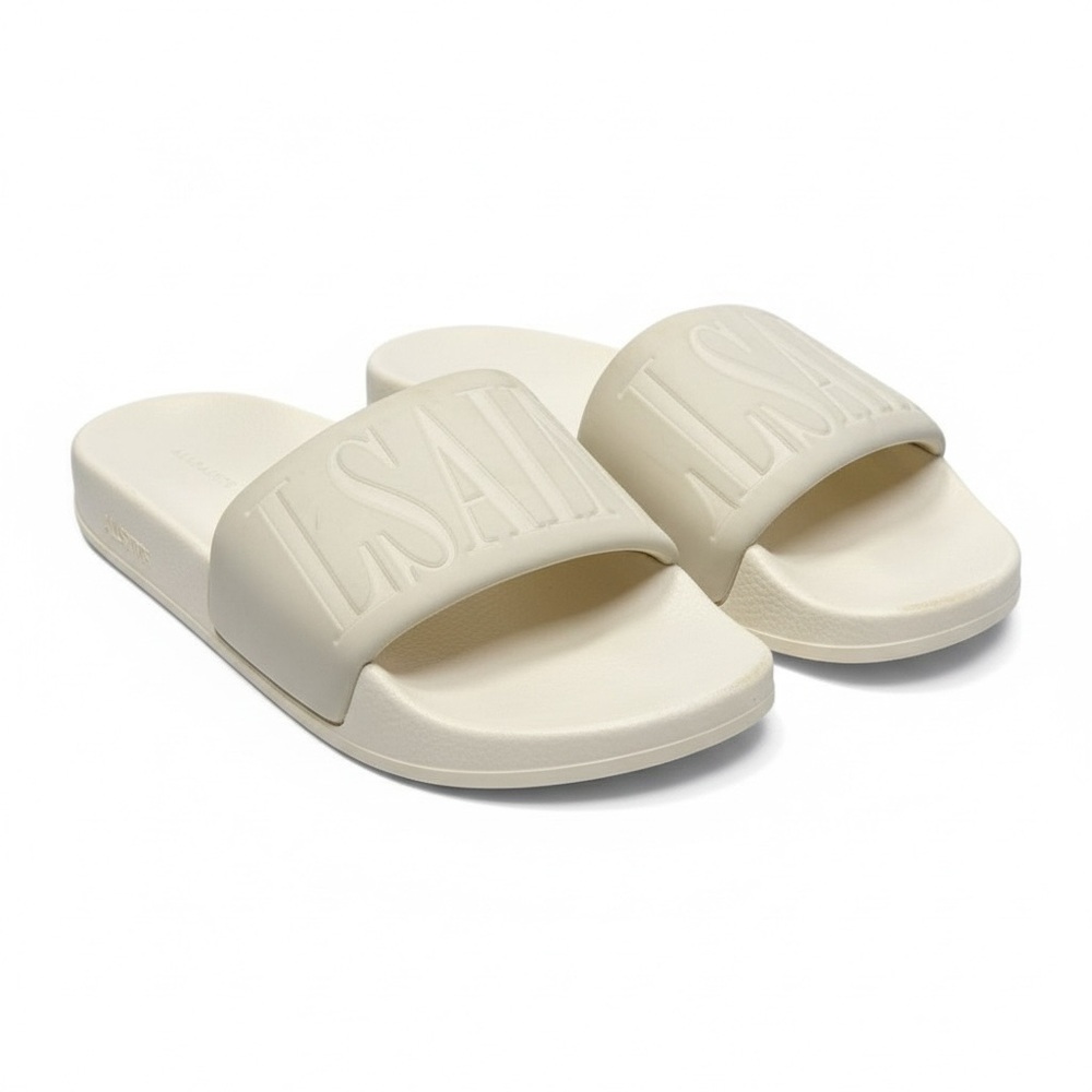 💎ALLSAINTS Signet Logo Slides | Men's 10 EU 40 | Designer Minimal